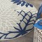Homeroots 5 ft. Round Ivory & Navy Indoor & Outdoor Area Rug 384834 - alternate 8